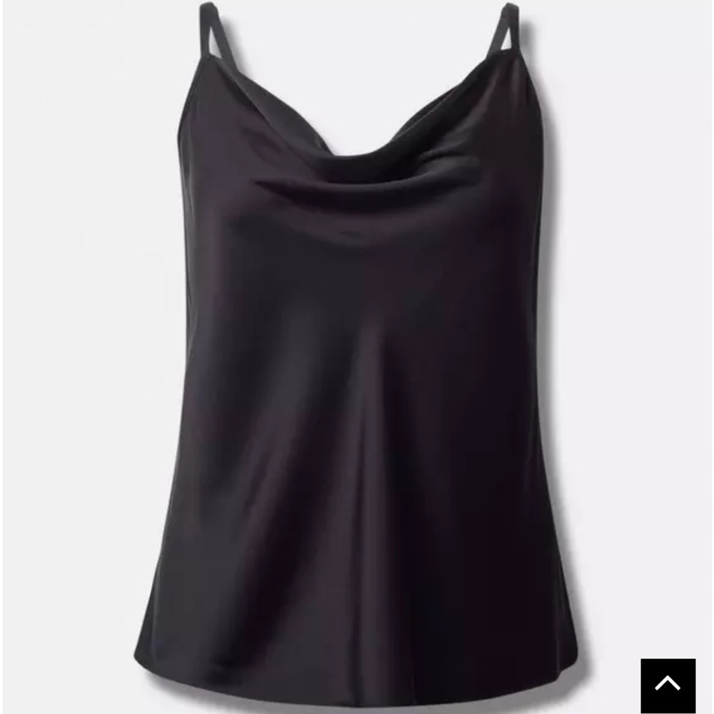 Torrid deep black Satin Cowl Neck Cami size 4X - Picture 3 of 8